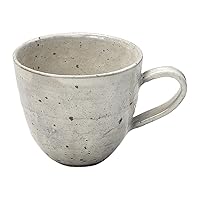 Japanese Pottery Open Iga Powdered Mug, 3.9 x 3.3 inches (10 x 8.5 cm), 11.8 fl oz (330 cc), Restaurant, Commercial Use