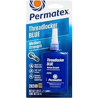 Permatex 24240 Medium Strength Threadlocker Blue, 36 ml, Automotive Threadlocker For Preventing Bolts From Loosening And Corrosion, Removable With Hand Tools