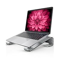 Soqool Laptop Stand for Desk - Ergonomic Aluminum Stable Laptop Riser for Desk,Ventilation Cooling,Compatible with MacBook Pro Air/DELL/HP/Lenovo More 10-16