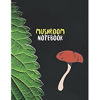 MUSHROOM NOTEBOOK: Composition Notebook College Ruled with Mushroom Vintage Illustration