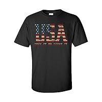 Patriot Pride Collection USA Flag Love It or Leave It Short Sleeve T-Shirt
