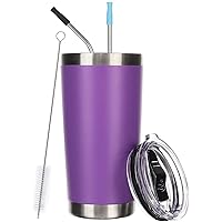16oz Tumbler Cups for Cold & Hot Drinks (Purple)