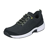 Orthofeet Women's Coral Walking Shoe, Athletic, Black, 7.5 Narrow