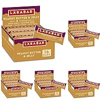 LÄRABAR Peanut Butter and Jelly, Gluten Free Vegan Fruit & Nut Bars, 16 ct (Pack of 5)