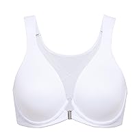 Women's Front Closure Bras Posture Full Coverage Plus Size Underwire Unlined Back Support Plunge Seamless Bra B-H