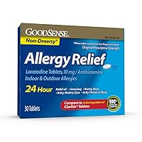 GoodSense Loratadine Tablets 10 mg, Antihistamine, Medicine for 24 Hour Allergy Relief, 30 Count