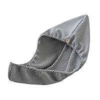 Hair Towel, Hair Turbans for Wet Hair, Drying Hair Wrap Towels for Curly Hair Women Hair Towel Wrap, Quick Dry Hair Towels for Women Long Gray