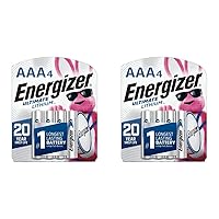 Energizer AAA Batteries, Triple A Lithium, 4 Count (Pack of 2)