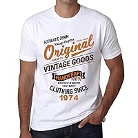 Men's Graphic T-Shirt Original Vintage Clothing Since 1974 50th Birthday Anniversary 50 Year Old Gift 1974