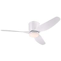 Westinghouse 7225100 Carla Indoor Ceiling Fan with Light and Remote, 46 Inch, White