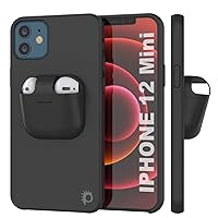 PunkCase for iPhone 12 Mini Airpods Case Holder (CenterPods Series) | Slim & Durable 2 in 1 Cover Designed for iPhone 12 Mini (5.4
