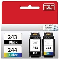 PG-243/ CL-244 Ink Multi Pack, Compatible to TR4520, MX492 MG3022 MG2520 MG2922 MX490 MG2522 TS302 and TS202 Printers, for Canon 243 Black and 244 Ink Cartridges 245XL 246XL Combo Pack Ink Cartridges