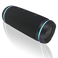 Morpheus 360 Bluetooth Speakers, Loud with Bass, Portable Speaker, Outdoor Speakers Bluetooth, 8 Hour Play Time, 360 Surround Sound, IPX6 Waterproof, 2 Speaker - BT5750BLK