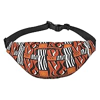 African Style Print Fanny Packs for Women Men Waist Packs Bag Crossbody Belt Bag for Workout Running Travelling