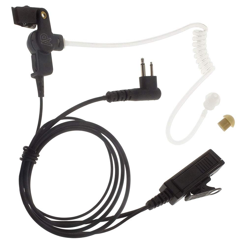 Artisan Power P-6536: Surveillance Headset with Removable Translucent Acoustic Tube Earpiece, 2-Wire PTT and 2 Pin Connector for Motorola Radios: RLN5318 RLN5318A