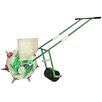 Precision Push Garden Seeder Single Row Vegetable Seeder Planter Corn Planter Seeder Adjustable Plant Spacing for Rape, Carrot, Ginseng, Spinach, Cabbage