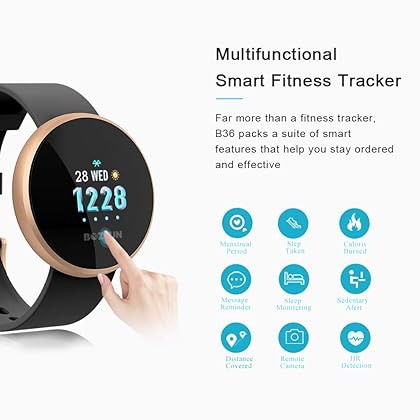 BOZLUN Smart Watch for Android Phones and iPhones Waterproof Smartwatch Activity Fitness Tracker with Heart Rate Monitor Sleep Tracker Step Counter for Men and Women (Gold)