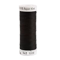 Sulky 942-1005 Rayon Thread for Sewing, 250-Yard, Black