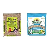 Wild Delight Deck, Porch N' Patio No Waste Bird Food, 5 lb & Wagner's 13008 Deluxe Wild Bird Food, 10 lb Bag
