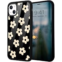 Idocolors Cute Retro Sunflower Phone Case for iPhone 14,Girly Floral Pattern Durable Protective Case Shockproof Dustproof Soft TPU Bumper Scratch Resistant Case for iPhone 14