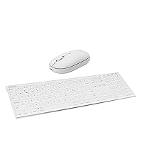 Macally Wireless Bluetooth Rechargeable Mouse and a Wireless Bluetooth Keyboard for Mac & PC, Classic Apple Essentials