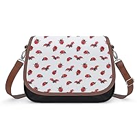 Watercolor Ladybug Messenger Bag Casual Crossbody Shoulder Bags Lightweight Waterproof Fashion Purse for Women