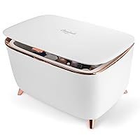 Glam 9L Mini Skincare Fridge - White Mini Fridge for Skin Care Accessories, Makeup, Cosmetics and Facial Masks Storage - Ideal Birthday and Christmas Gift for Women and Teen Girls