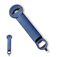 Multifunctional Magnetic Retractable No Cap Beer Bottle Opener Adjustable,Jar Bottle Openers For Seniors (Blue)