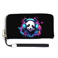 Kawaii Panda Bear Women's Wristlet Wallet Long Purse Card Holder Clutch Handbag Travel Shopping
