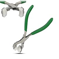 OdontoMed2011 Jewelry Pliers Stainless Steel Bracelet Jewelry Repair Tool Forming Spring Bending Nylon Jaws Ring Plier Tool Professional Jewelry Making Tool Stainless Steel Green Color Grip Handle
