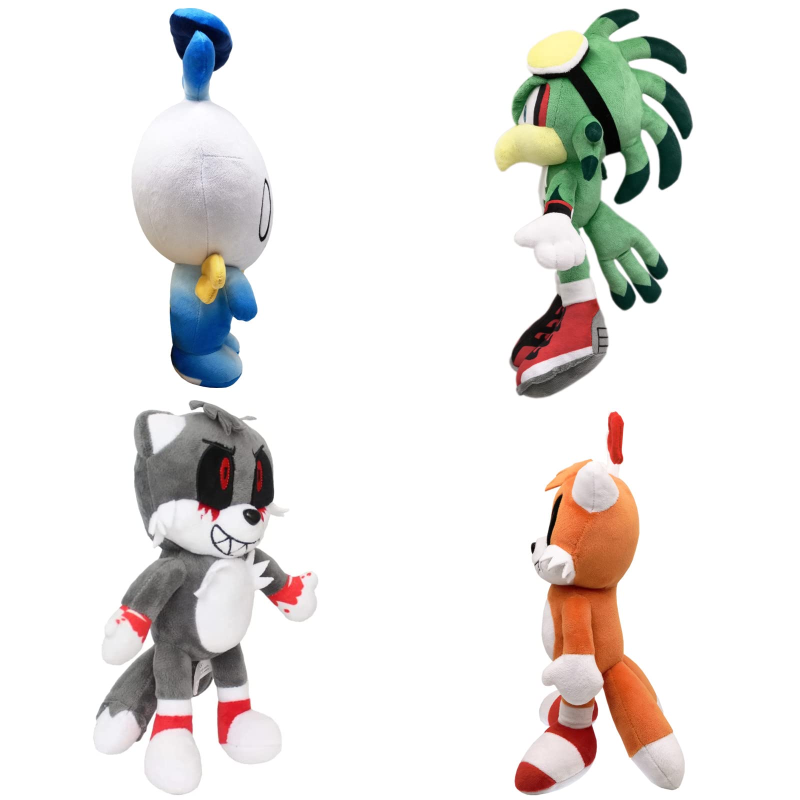  11.8inch Blood Tails Plush Toy, Evil Tails Stuffed Plush Doll,  Dark Tails Doll, from Popular Sonic Games,Grey Tails Toys for Birthday  Gifts Game Fan : Toys & Games
