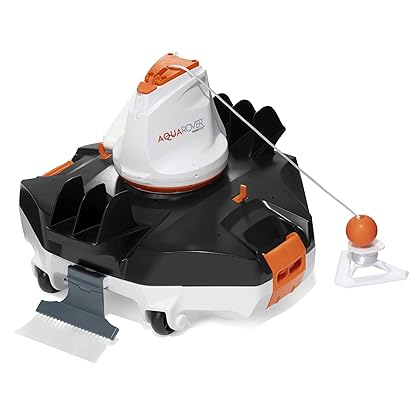Bestway 58623E Flowclear Aquarover Automatic Swimming Pool Cleaning Cordless Robot Vacuum with Directional Jet System, LED Light, and Water Sensors