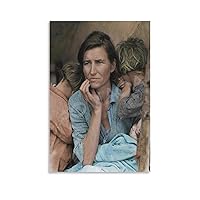 Migrant Mother by Dorothea Lange Poster Vintage Great Depression Posters51 Canvas Painting Wall Art Poster for Bedroom Living Room Decor 20x30inch(50x75cm) Unframe-style
