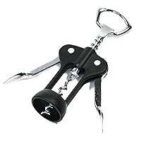 Chef Craft Select Metal Winged Corkscrew, 6.5 inch, Black and Chrome