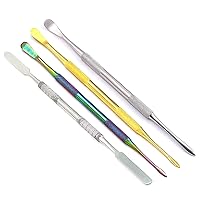 4 Pieces Wax Carver Tool Wax Tool Carver Tool,3 Pieces Spoon Shape Tool and 1 Pieces Painting Knife Shape Tool 'Double (Silver/Gold/Rainbow)