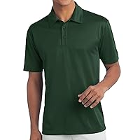 Trendy Apparel Shop Silky Double Knit Polyester Moisture-Wicking Snap Resistant Tag-Free Men' Polo Big and Tall Shirt