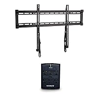 SANUS TV Wall Mount - Universal Low Profile Fixed TV Mount Bracket with Surge Protector