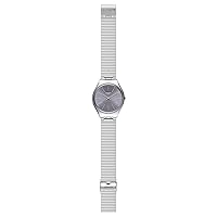 Swatch Womens Analogue Swiss Quartz Watch with Stainless Steel Strap SYXS123GG, Silver, 0, Bracelet