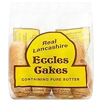 Real Lancashire Eccles Cakes | 150g | Traditional Eccles Cake | Containing Pure Butter | 1 Pack Contains 4 Eccles Cakes | Delicious Handmade Eccles Cakes