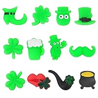 12 Pcs St Patrick's Day Mochi Squishy Toys, Mini Cute Squeeze Toy for Party Favors, Stress Reliever Anxiety St Patrick's Day Gifts for Kids