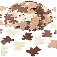 Holiday supplies 500 pieces Confeti Confeti Baby Shower Cream Confetti Brown Sprinkles Bear Confetti Table for boys Table decorations for girls (1.2 inches)