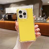 3 in 1 Solid Color Armor Case for iPhone 15 Pro Max 6S 7G 8G XR XS Max 11 Pro 12 13 Mini 14 Plus Rugged Cover,Yellow,for iPhone XR 6.1