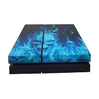 Blue Flame Skull Fire Skull Compatible with PS4™ Compatible with Playstation™ 4 Skin Compatible with Dualshock™ Full Body Skin