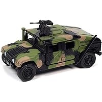 Humvee 4CT Armored Fastback M1025 HMMWV Armament Carrier Camouflage U.N United Nations Peacekeeping Mission Policing Kosovo Wheeled Warriors Limited 1/64 Diecast Car Johnny Lightning JLML006-JLSP198A