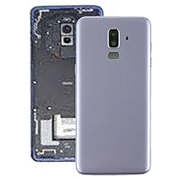 Mobile Phone Replacement Back Cover Back Cover with Side Keys & Camera Lens for Galaxy J8 (2018), J810F/DS, J810Y/DS, J810G/DS (Color : Grey)
