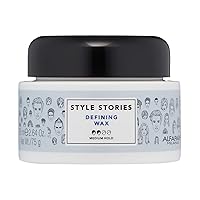 Alfaparf Milano Style Stories Defining Hair Wax - Medium Hold Finishing Wax & Water Based Pomade for Hair Styling - Long Lasting, Glossy Finish for All Hair Types (2.64 oz)