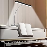 Piano Light for Grand/Upright & Digital Pianos, Piano Lamp with 3 Color Modes for Stand Pianos, Adjustable Height and Direction, Auto-Off Timer, Music Stand Light, Desk Lamp, Table Light