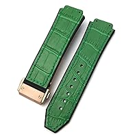 20mm 22mm Cowhide Rubber Watchband 25mm * 19mm Fit for Hublot Watch Strap Calfskin Silicone Bracelets sport