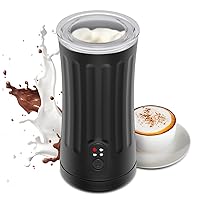 Milk Frother, 4-in-1 Milk Frother and Steamer Upgraded, 240ml/8.1oz Automatic Hot and Cold Foam Maker, Electric Milk Frother for Coffee, Latte, Cappuccino, Macchiato, Hot Chocolate(Black)