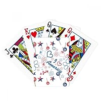 USA Candy Flower Star Love Heart Word Poker Playing Magic Card Fun Board Game